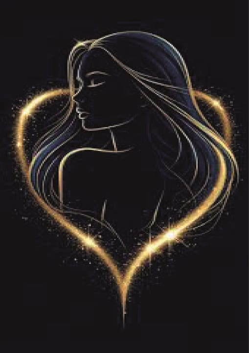 Lady Black Silhouette Chic